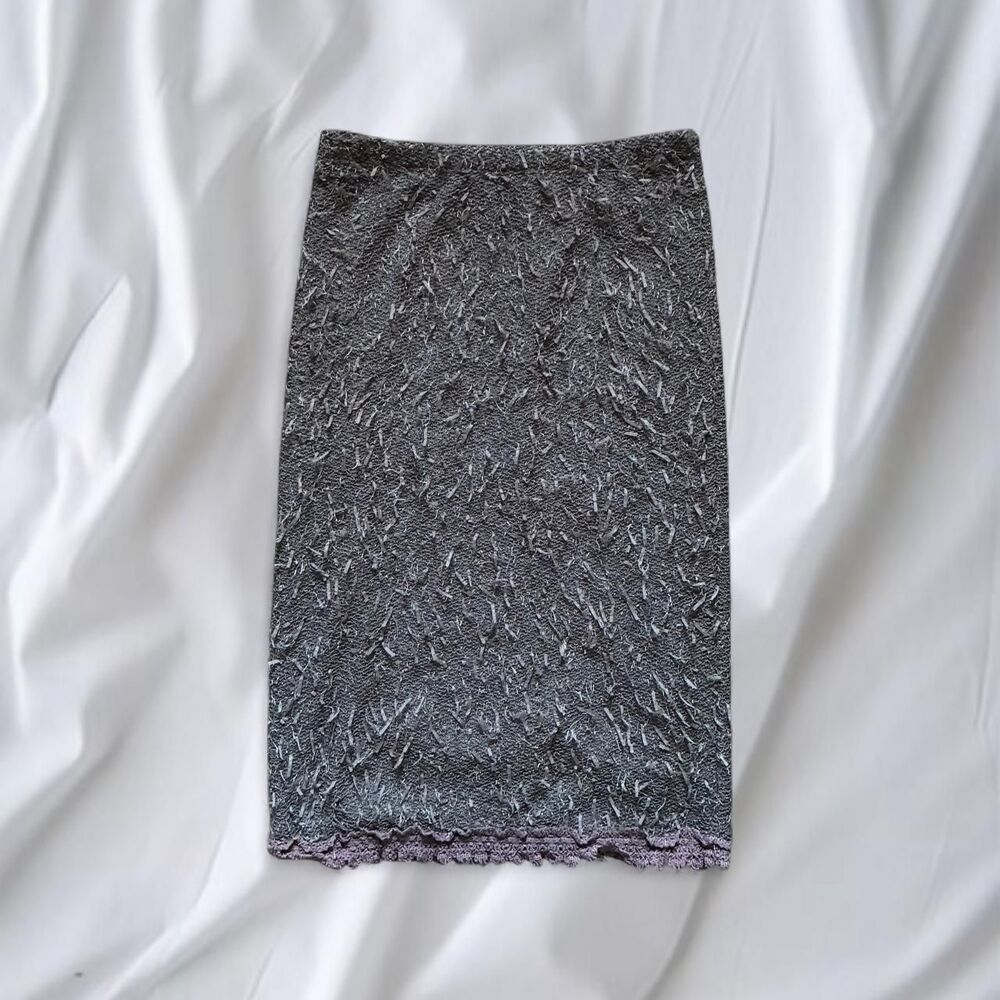 Y2K Textured Midi Skirt